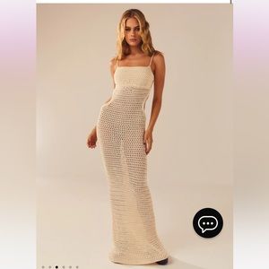 Peppermayo Exclusive - Keeping Cool Crochet Maxi Dress -. SIZE MEDIUM-LARGE AU